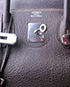 Birkin 35 in Buffalo Skin in Ebene, other view